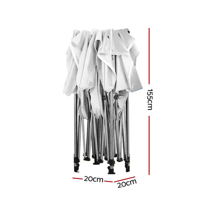 Instahut Gazebo Pop Up Marquee 3x6 Folding Tent Wedding 500D Oxford Fabric White - Image 3