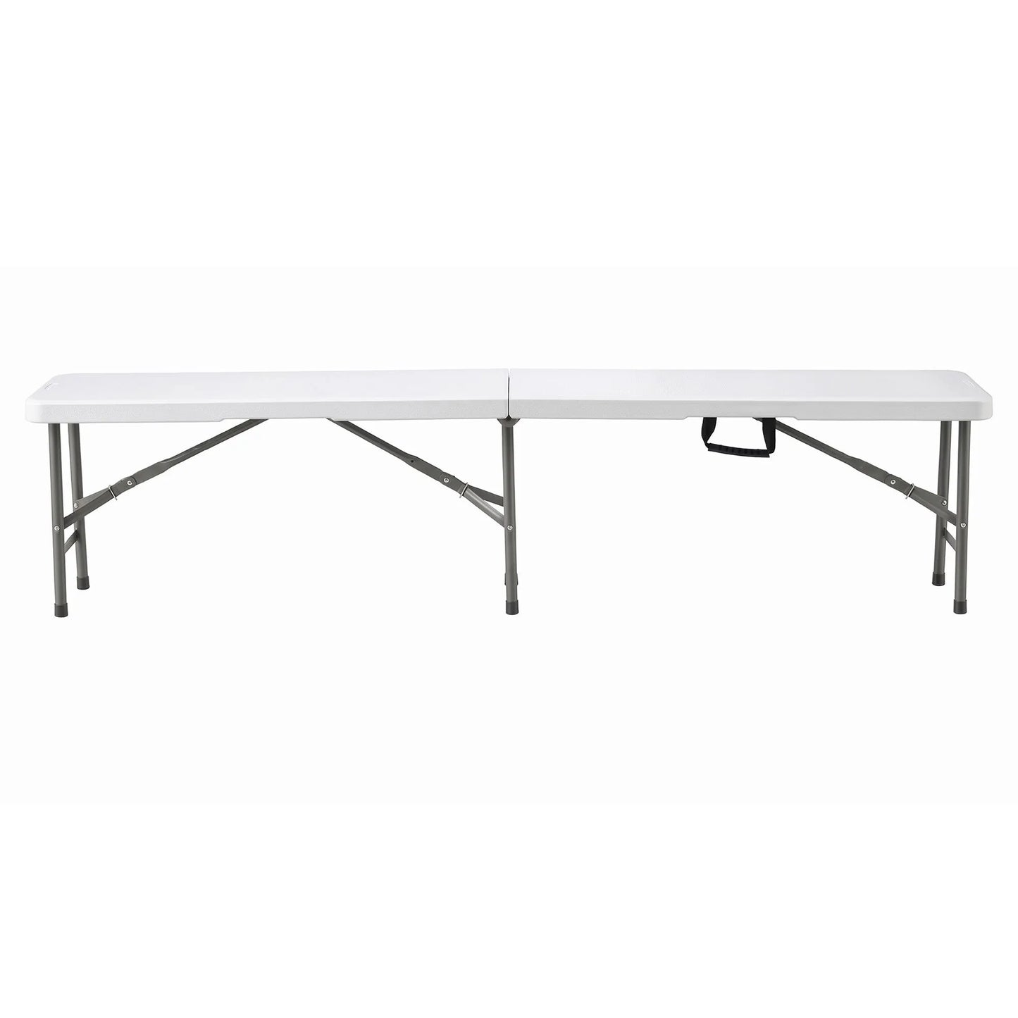 Gardeon 180cm Folding Garden Bench Portable Trestle Seat HDPE Fold In Half White - Image 3