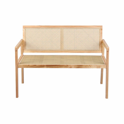 Gardeon Garden Bench Wooden Bench Outdoor PVC Woven Seat Backrest 107cm - Image 3
