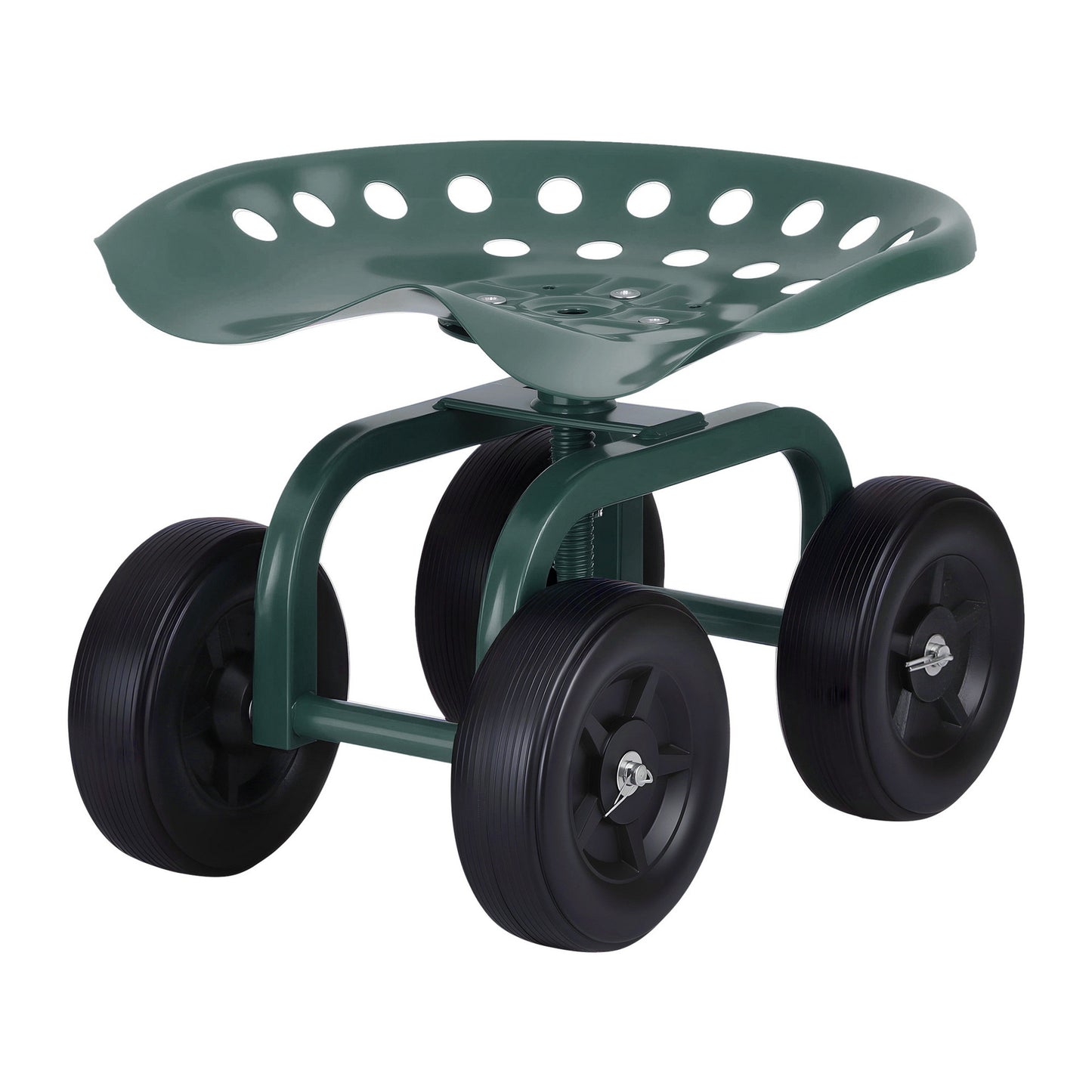 Gardeon Garden Seat 360 Swivel Rolling Adjustable Height Work Scooter Cart Wheels Heavy Duty 150kg - Image 3