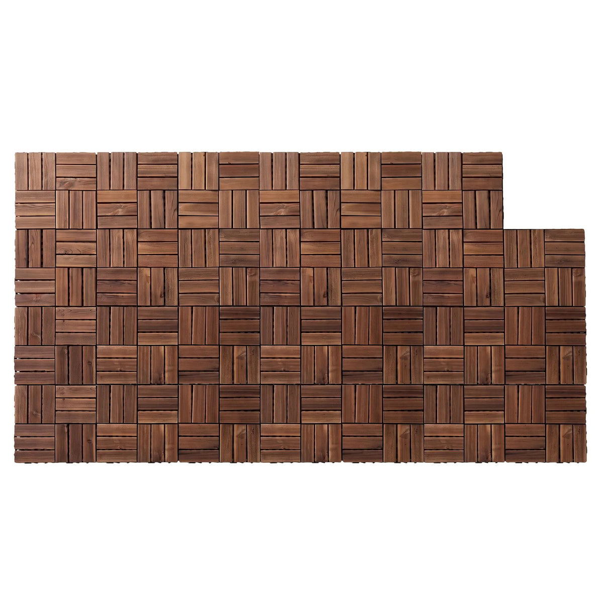 Gardeon 27PCS Wood Deck Tiles 30x30cm Interlocking Floor Tiles Pine Brown - Image 4