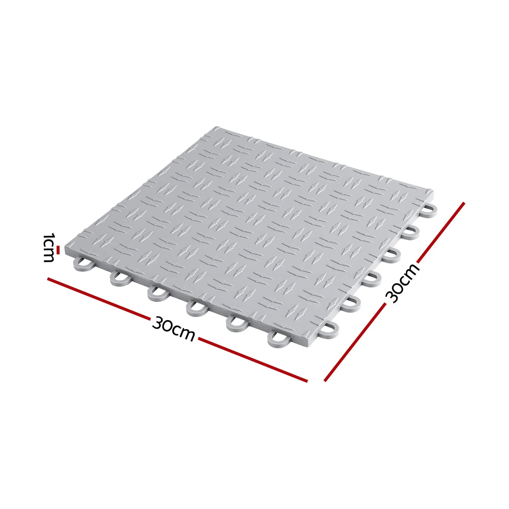 Giantz Garage Floor Tiles Interlocking PP Flooring 25PCS 30x30cm Grey - Image 2