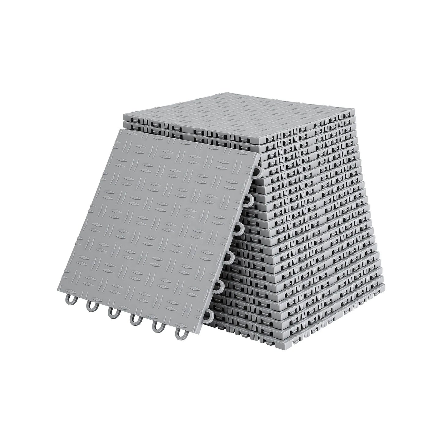 Giantz Garage Floor Tiles Interlocking PP Flooring 25PCS 30x30cm Grey - Image 8