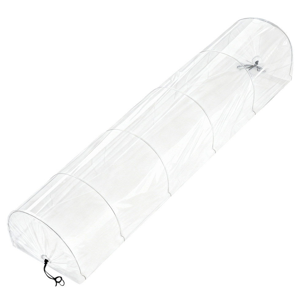 Green Fingers Mini Greenhouse 300x45x30cm Tunnel Clear PVC Steel Frame Portable - Image 3