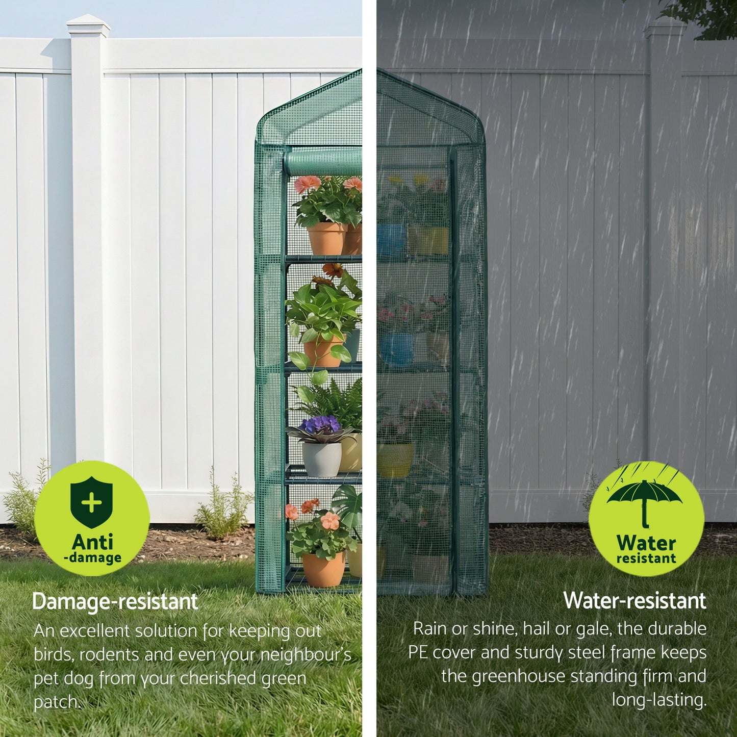 Green Fingers Greenhouse 4 Tiers Mini Green House Garden Bed 1.6x0.7x0.5M - Image 5