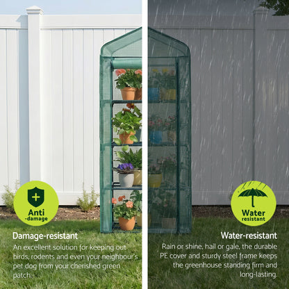 Green Fingers Greenhouse 4 Tiers Mini Green House Garden Bed 1.6x0.7x0.5M - Image 5