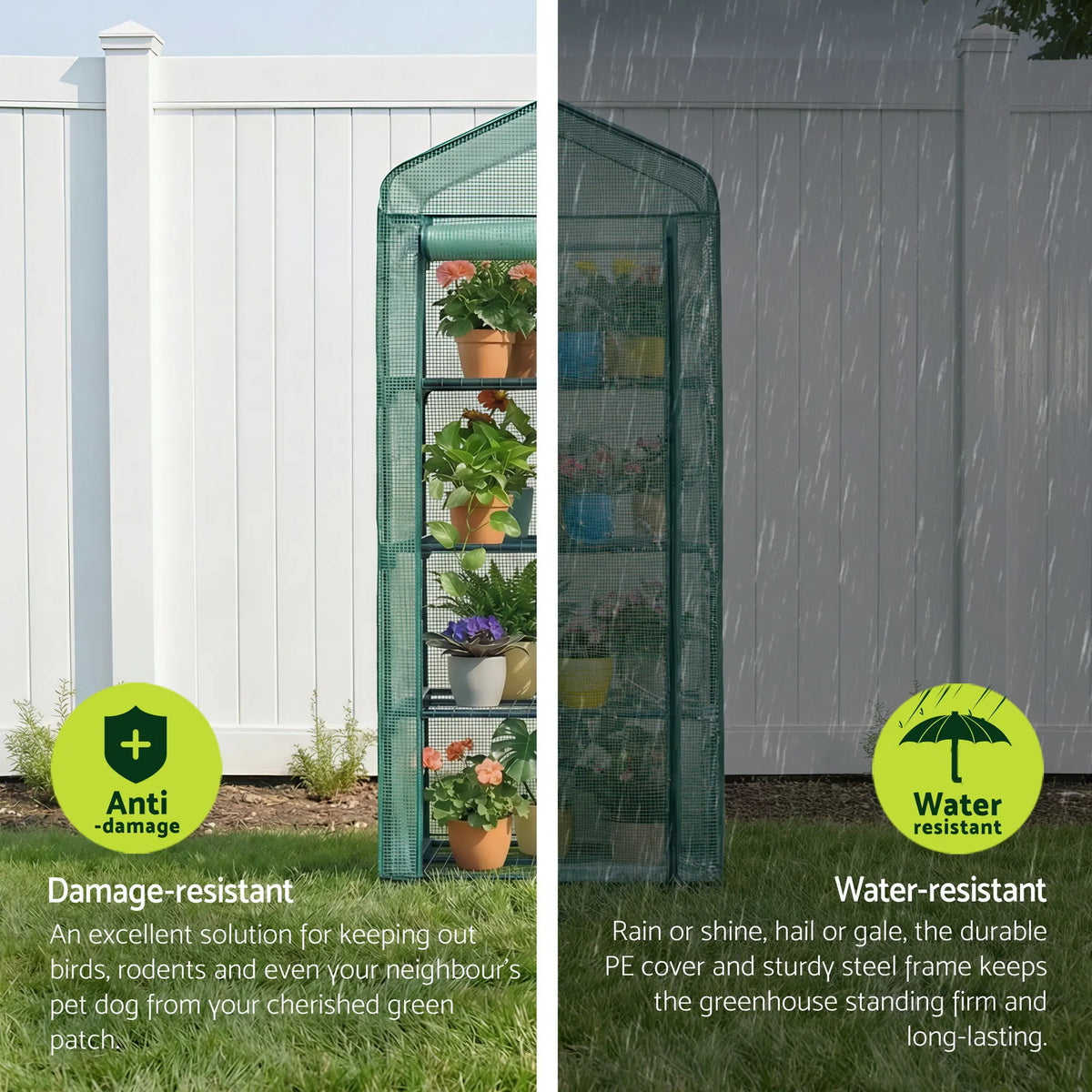 Green Fingers Greenhouse 4 Tiers Mini Green House Garden Bed 1.6x0.7x0.5M - Image 5
