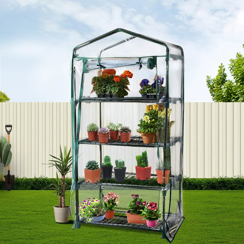 Green Fingers Greenhouse 4 Tiers Mini Green House Garden Bed Planter Box 1.6x0.7x0.5M - Image 8