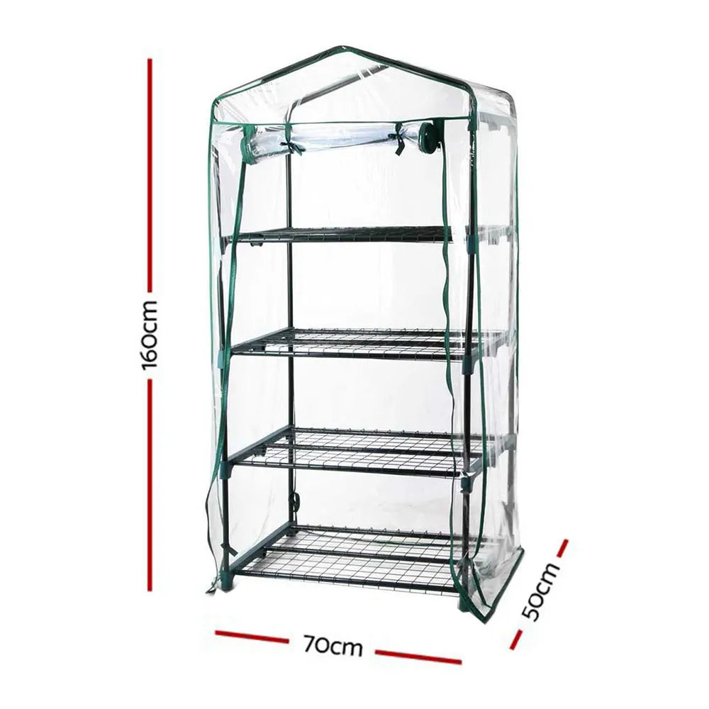 Green Fingers Greenhouse 4 Tiers Mini Green House Garden Bed Planter Box 1.6x0.7x0.5M - Image 2