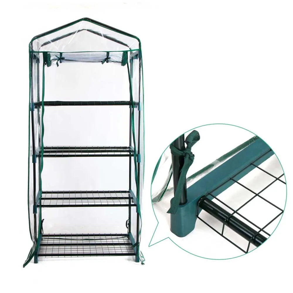 Green Fingers Greenhouse 4 Tiers Mini Green House Garden Bed Planter Box 1.6x0.7x0.5M - Image 7