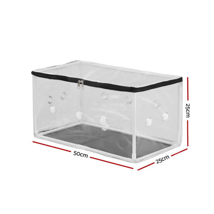 Green Fingers Mini Greenhouse 50x25x25cm PVC Cover for Mushrooms Succulents - Image 2