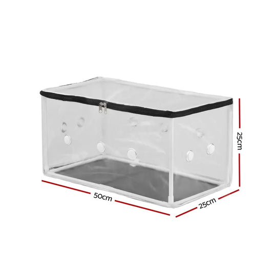 Green Fingers Mini Greenhouse 50x25x25cm PVC Cover for Mushrooms Succulents - Image 2