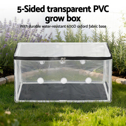 Green Fingers Mini Greenhouse 50x25x25cm PVC Cover for Mushrooms Succulents - Image 5