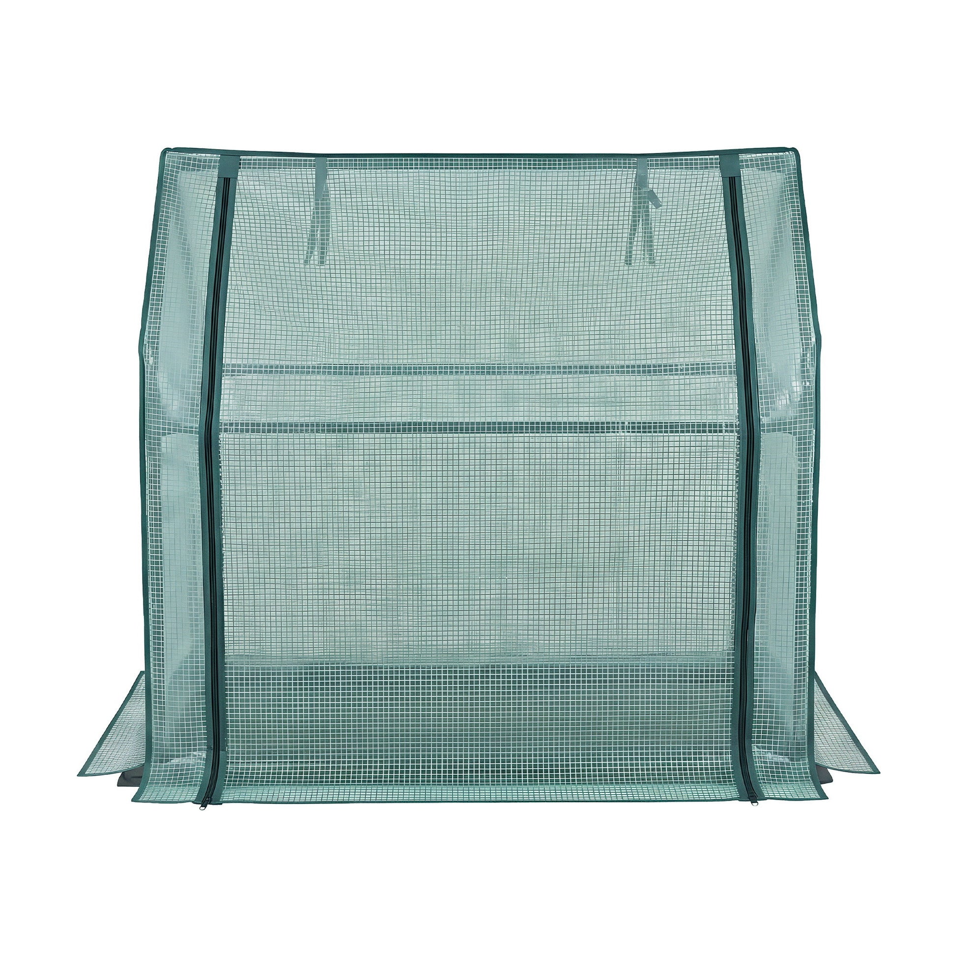 Green Fingers Mini Greenhouse 91x46x84cm Steel Frame PE Cover Outdoor Shelter - Image 3