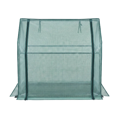Green Fingers Mini Greenhouse 91x46x84cm Steel Frame PE Cover Outdoor Shelter - Image 3