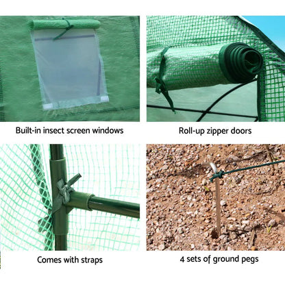 Green Fingers Greenhouse 3x2x2M Walk in Green House Tunnel Plant Garden Shed Dome - Image 6