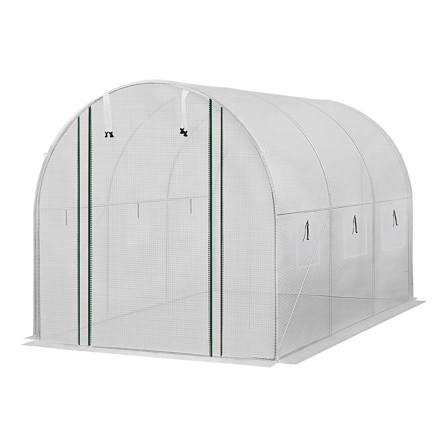 Green Fingers Greenhouse 3x2x2M Walk in Green House White - Image 3
