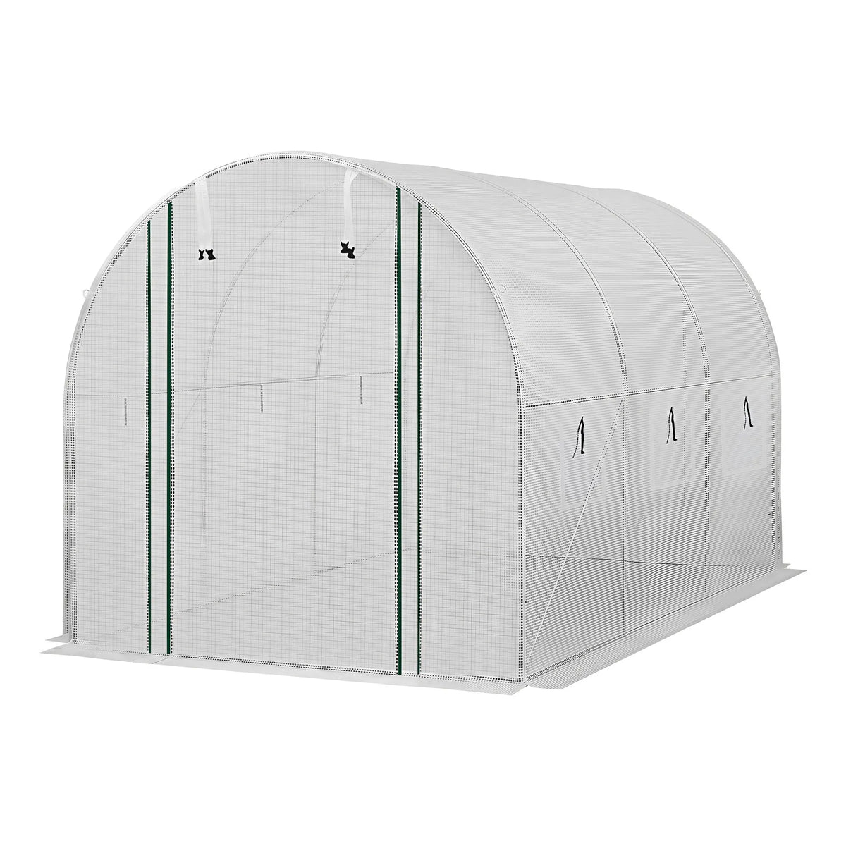 Green Fingers Greenhouse 3x2x2M Walk in Green House White - Image 4