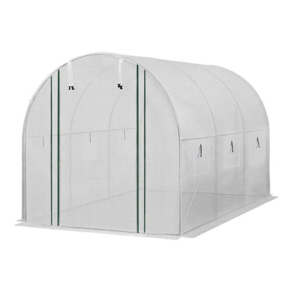 Green Fingers Greenhouse 3x2x2M Walk in Green House White - Image 4