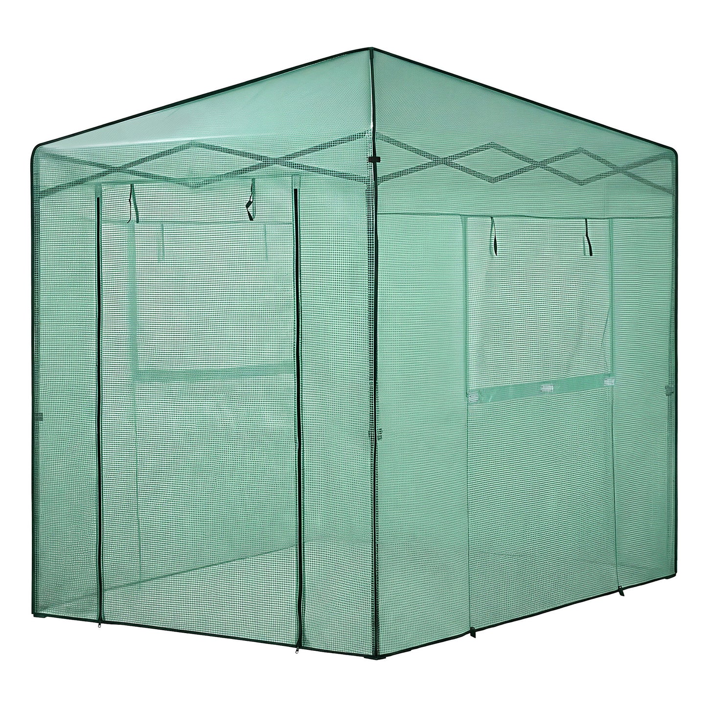 Green Fingers Greenhouse 180x240x240cm Steel Frame PE Cover Outdoor Shelter - Image 3
