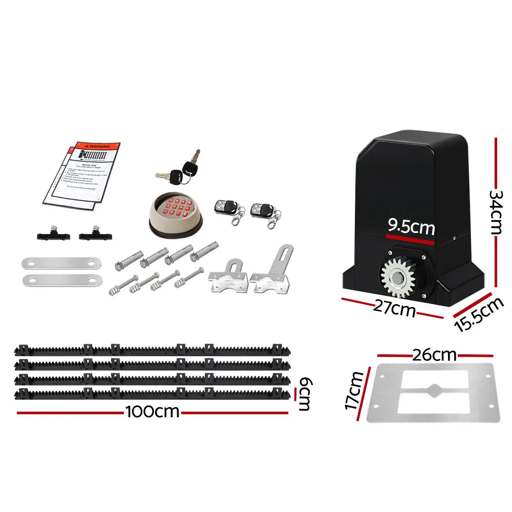 LockMaster Automatic Sliding Gate Opener Kit Keypad 4M 1000KG - Image 2