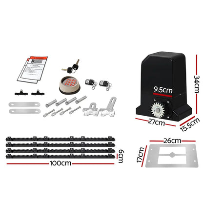 LockMaster Automatic Sliding Gate Opener Kit Keypad 4M 1000KG - Image 2