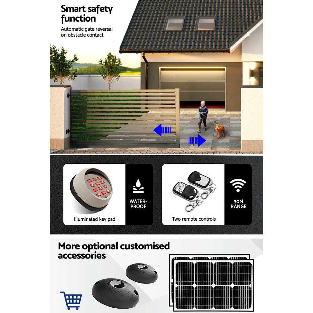 LockMaster Automatic Sliding Gate Opener Kit Keypad 4M 1000KG - Image 6