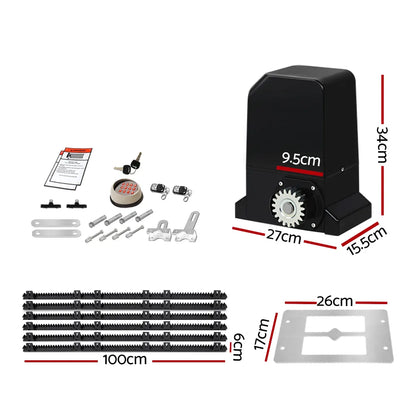 LockMaster Automatic Sliding Gate Opener Kit Keypad 6M 1000KG - Image 2