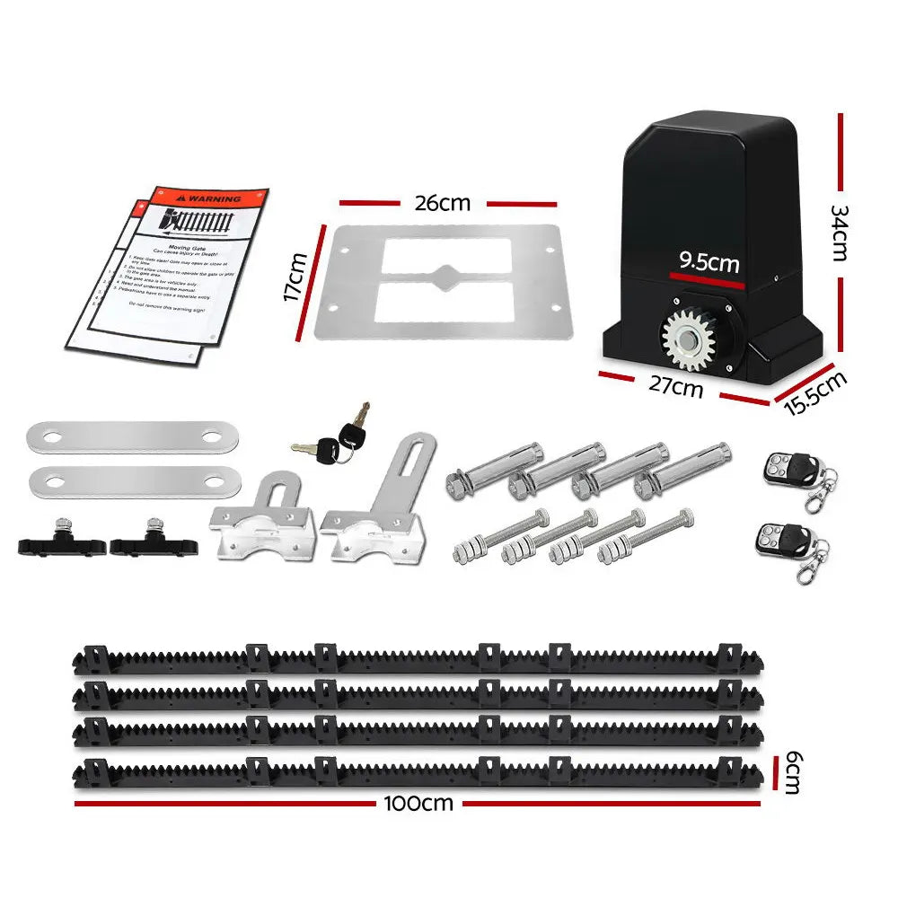 LockMaster Automatic Sliding Gate Opener Kit 4M 1000KG - Image 2
