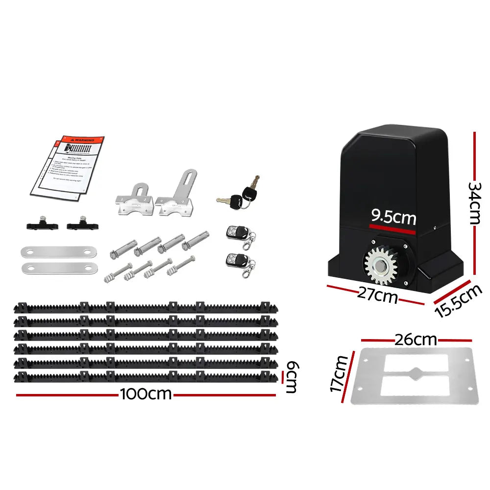 LockMaster Automatic Sliding Gate Opener Kit 6M 1000KG - Image 2