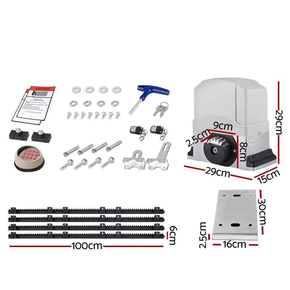 LockMaster Automatic Sliding Gate Opener Kit Keypad 4M 1200KG - Image 2