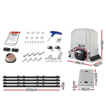 LockMaster Automatic Sliding Gate Opener Kit Keypad 4M 1200KG - Image 2
