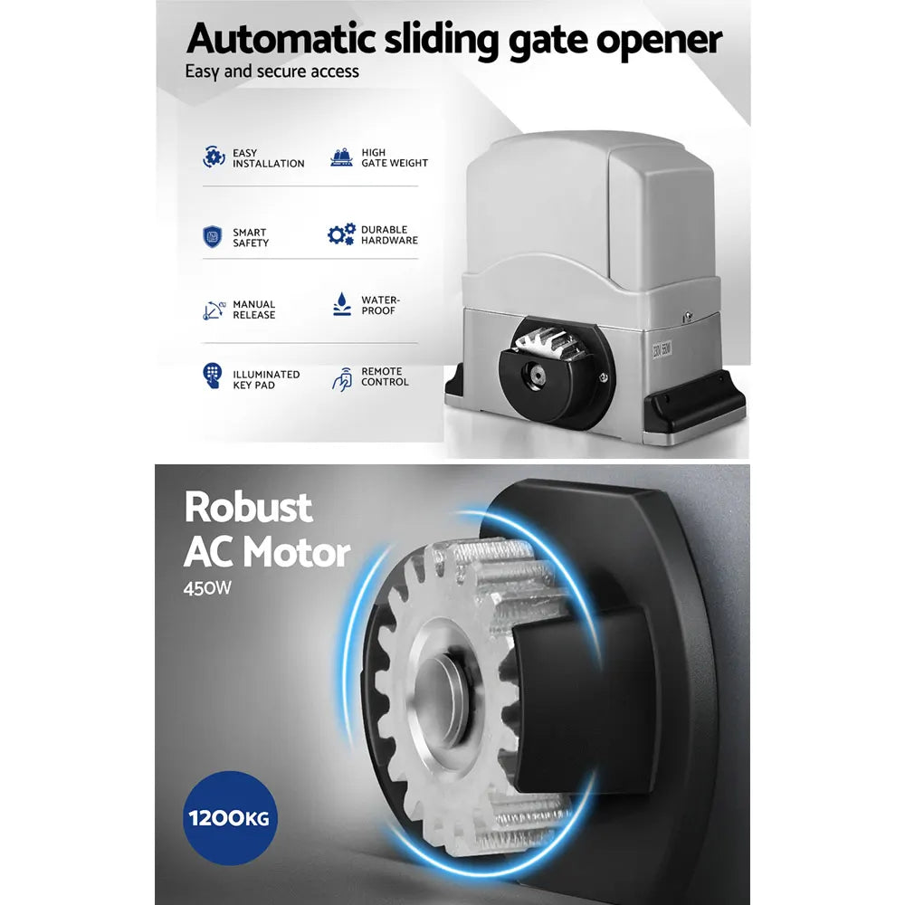 LockMaster Automatic Sliding Gate Opener Kit Keypad 4M 1200KG - Image 4