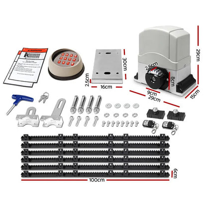 LockMaster Automatic Sliding Gate Opener Kit Keypad 6M 1200KG - Image 2