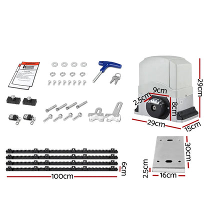 LockMaster Automatic Sliding Gate Opener Kit 4M 1200KG - Image 2
