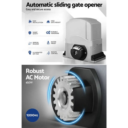 LockMaster Automatic Sliding Gate Opener Kit 6M 1200KG - Image 4