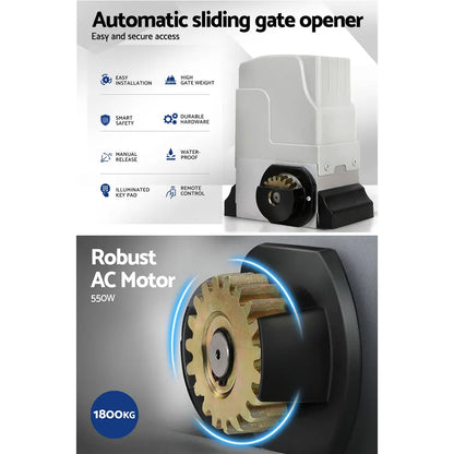 LockMaster Automatic Sliding Gate Opener Kit 4M 1800KG - Image 4