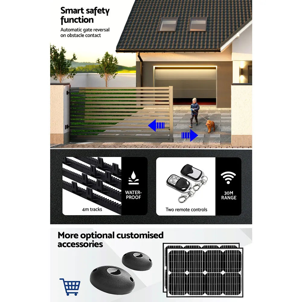 LockMaster Automatic Sliding Gate Opener Kit 4M 1800KG - Image 6