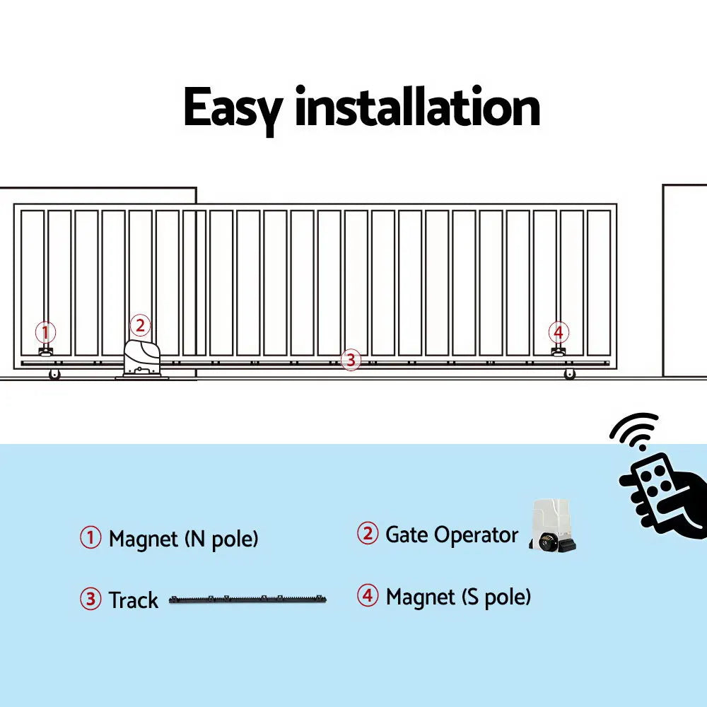 LockMaster Automatic Sliding Gate Opener Kit 4M 1800KG - Image 7