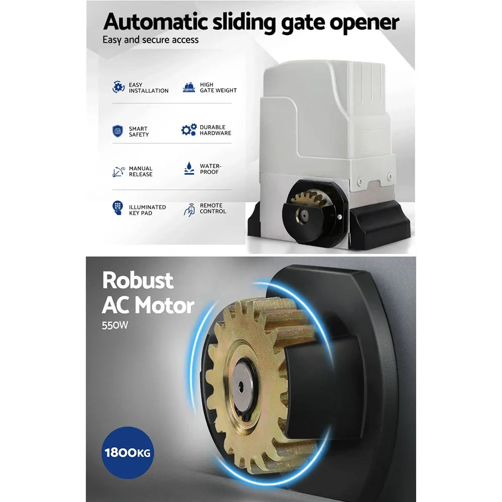 LockMaster Automatic Sliding Gate Opener Kit 6M 1800KG - Image 4