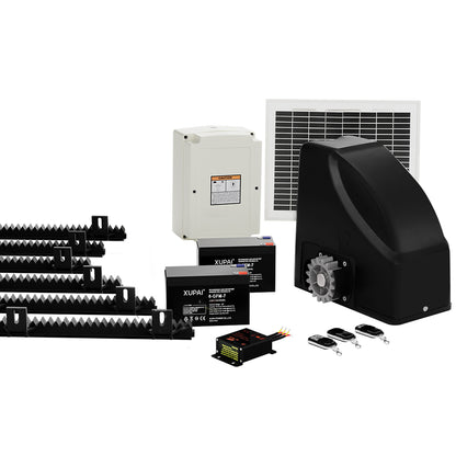 LockMaster Automatic Sliding Gate Opener Kit 10W Solar 6M 600KG