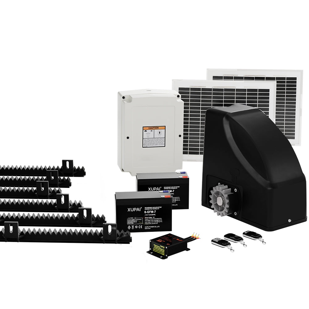 LockMaster Automatic Sliding Gate Opener Kit 20W Solar 6M 600KG