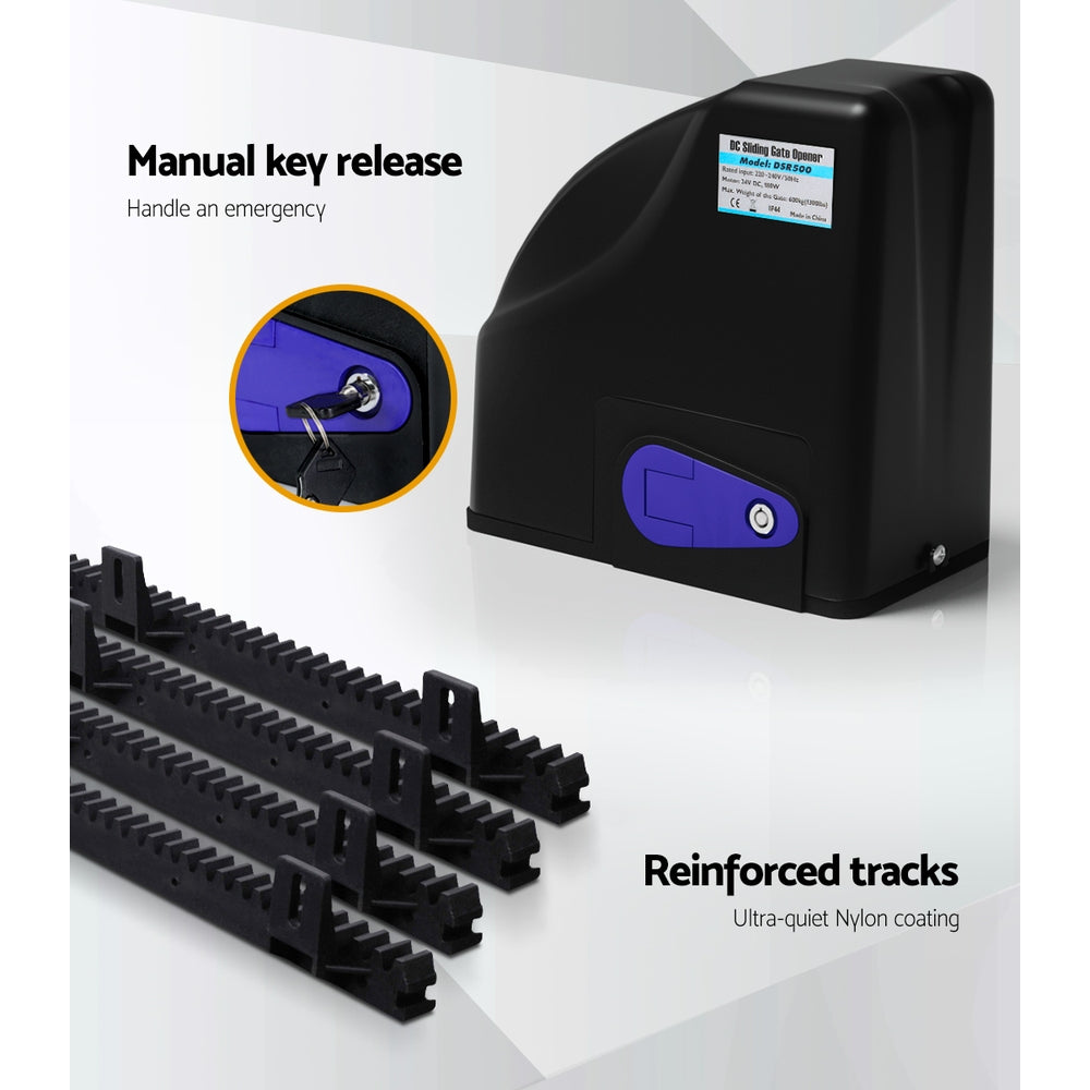 LockMaster Automatic Sliding Gate Opener Kit 40W Solar 4M 600KG - Image 5