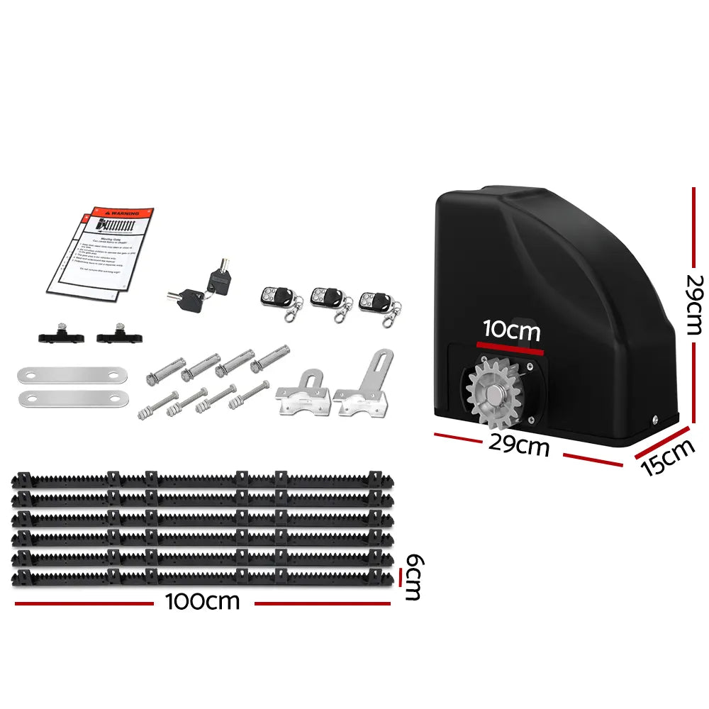 LockMaster Automatic Sliding Gate Opener Kit 6M 600KG - Image 2