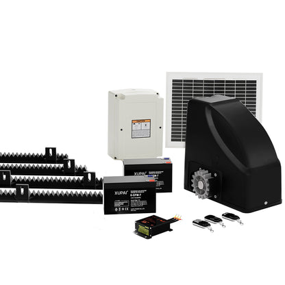 LockMaster Automatic Sliding Gate Opener Kit 10W Solar 4M 600KG