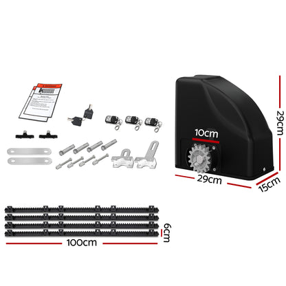 LockMaster Automatic Sliding Gate Opener Kit 10W Solar 4M 600KG - Image 2