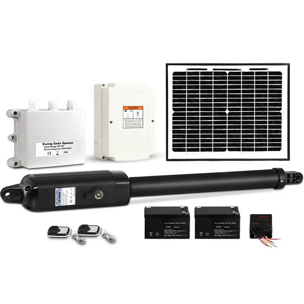 LockMaster Single Swing Gate Opener 500KG 10W Solar Panel