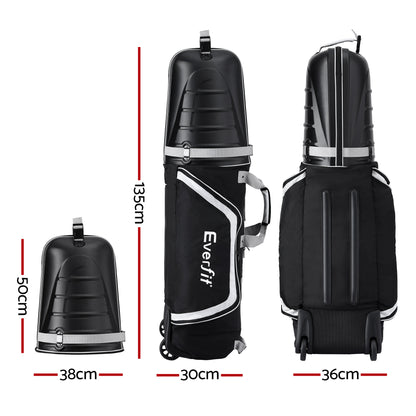 Everfit Golf Travel Bags for Airlines with Wheels Golf Clubs Hard Case Foldable - Image 2