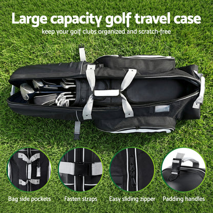 Everfit Golf Travel Bags for Airlines with Wheels Golf Clubs Hard Case Foldable - Image 5