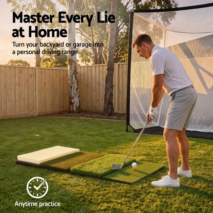Everfit Golf Hitting Mat Practice Turf 4 in 1 Foldable Training Aid Backyard - Image 4